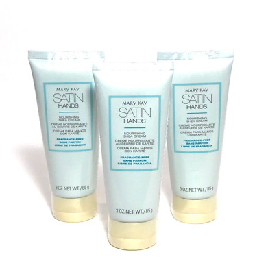 MARY KAY SATIN HANDS~FRAGRANCE-FREE~NOURISHING SHEA CREAM~LOTION~LOT OF 3!