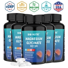 Magnesium Glycinate High Absorption,Improved Sleep,Stress Anxiety Relief Vitamin