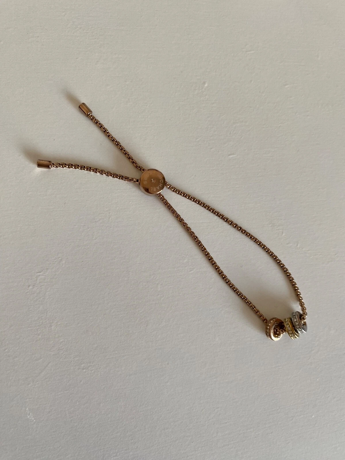 Michael KORS Anello Tricolore Regolabile Iconico Alta Hardware Bracciale Scorrevole