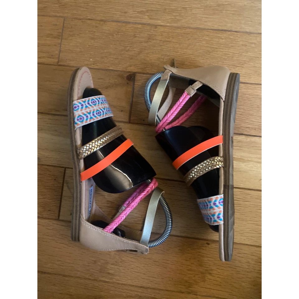 Steve Madden Mujer Multicolor Tiras Primavera Gladiador Sandalias Talla 3 Foto 4 de 4