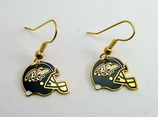 Baltimore Ravens Helmet Charm Dangle Earrings - NFL Licensed Jewelry