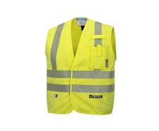 Oberon Hi Vis Safety Vest FR ARC Rated - Class 2 - 10 Cal - Yellow - 4XL