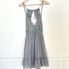 Women’s Lace Fairy Whimsical Dress Size Medium Cottagecore Wedding Guest *B34