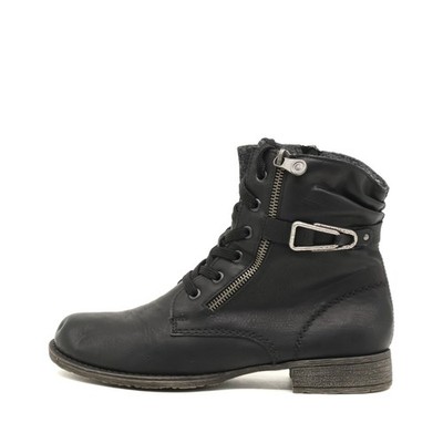 Rieker Damen Y9413 Stiefeletten Schwarz Lederimitat Reißverschluss Boots EU 38