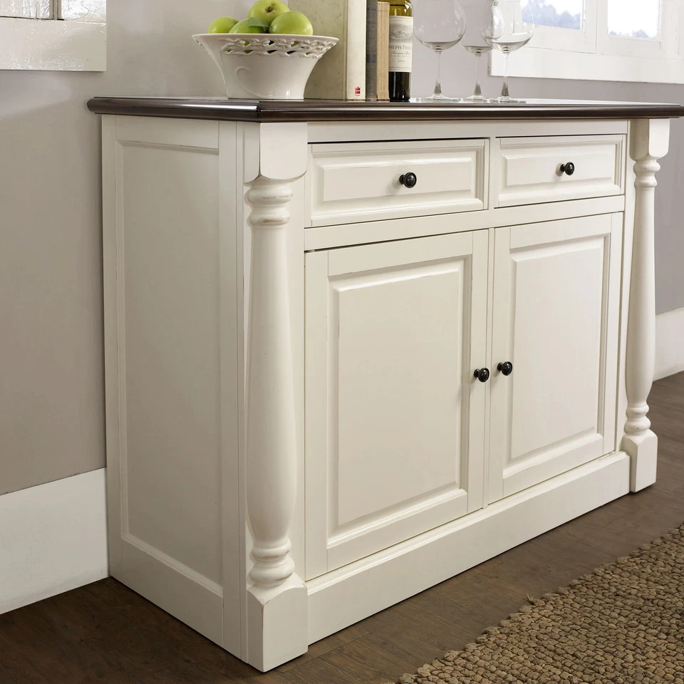 Crosley Shelby White Buffet - 47.75"L x 19"W x 36.25"H White 47.75"L x 19"W x 36 - Image 4 of 4