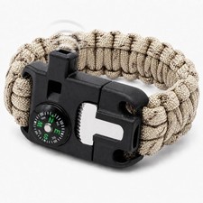Sports Whistle, 6-in-1 Survival Whistle with Compass Fire Starter ABS