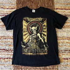 Five Finger Death Punch 2013 Tour Promo Metal Tee T Shirt Black Gilden Large