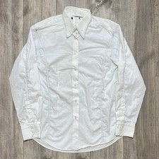 Versace Classic Cotton White Western Snap Button-Up Shirt Mens 16 41 Snap Logo