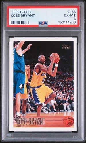 1996 TOPPS #138 KOBE BRYANT ROOKIE RC PSA 6