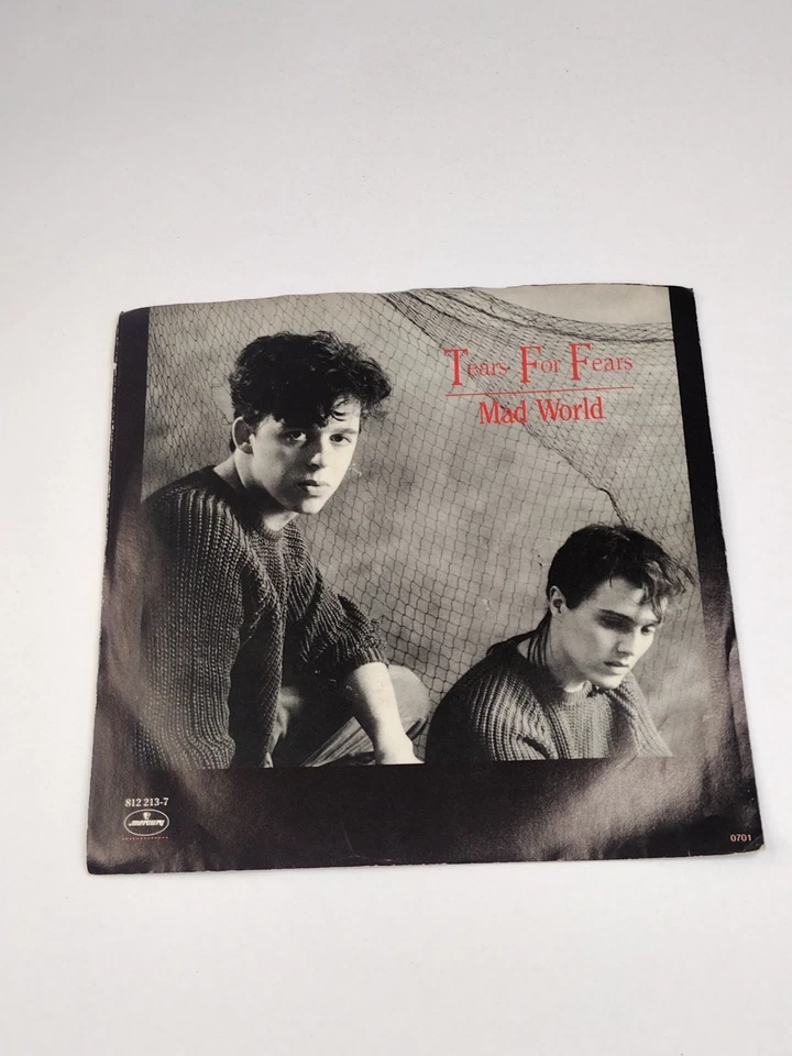 Tears For Fears - Mad World 7" Blue Promo Vinyl Record w/Pic Sleeve 1983 Nice - Image 4 of 4