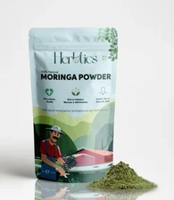 Pure Moringa Leaf Powder 200g | Natural Energy & Wellness | Herbtics