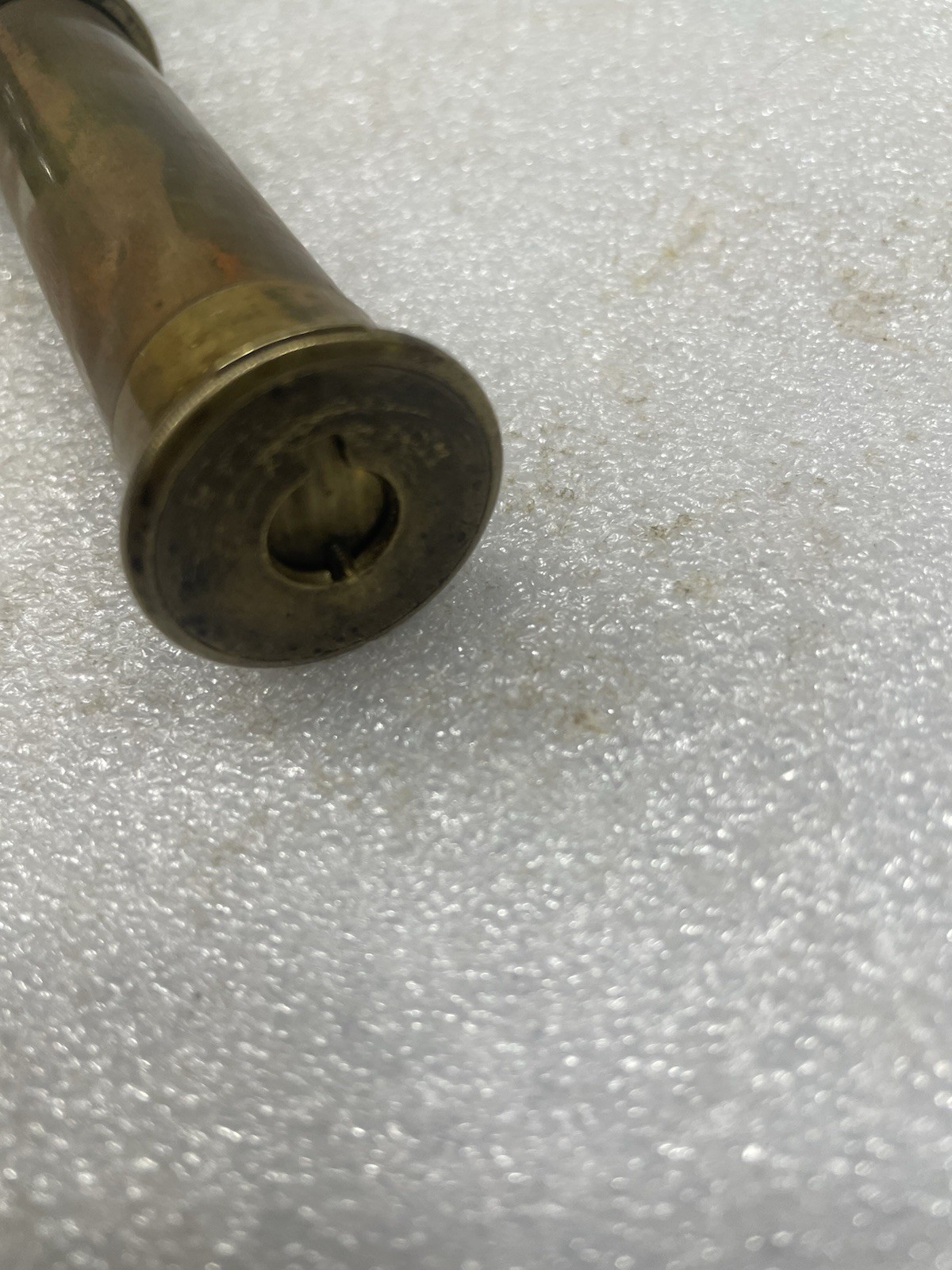 Atq /Vtg Mariners Pocket 3 Draw Telescope/ Spyglass Leather and brass 4.5-10.5"