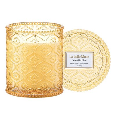 LA JOLIE MUSE Pumpkin Chai Candle   Pumpkin, Spicy Chai  Vanilla Scent | 6 oz...