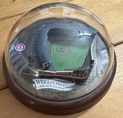 Wrigley Field Ballpark under dome Chicago Cubs Ernie Banks sig 1996  #A6542