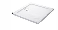 Image of Mira Flight Low Level 800 X 800 Square Shower Tray with Waste - Resin - 40mm Hi