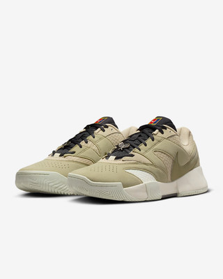 HV1474-200 NikeCourt Lite 4 Heritage Tennis Shoes Desert Khaki Neutral  (Men's)