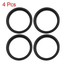 Car Hub Centric Rings Wheel Bore Center 66.6 to 57.1mm - 4pcs Black Plastic