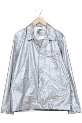 asos Jacke Damen Anorak Jacket Kurzmantel Gr. L Silber #1n9pxnu