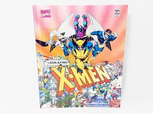 Vintage 1992 Marvel Comics X-MEN Look & Find Book Hardcover X-Men Search & Find