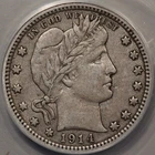 1914 Barber Quarter ANACS VF-35 - Perfect Original VF!