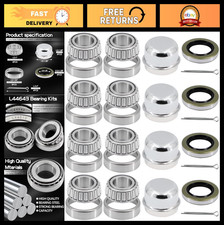 4 Sets L44643 Bearing Kit for 1" Axles, Trailer Wheel Hub, Dust Seal Cotter Pi