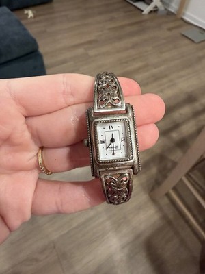 Brighton Hamilton Silver Tone Butterfly Metal Band Ladies Wrist Watch