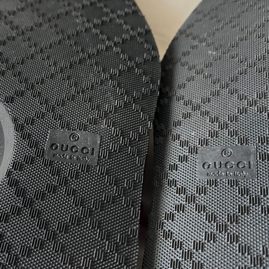 Auth Gucci Leather GG Low cut Sneakers Red Beige Logo EU36 US6 UK3 Women thumbnail 11