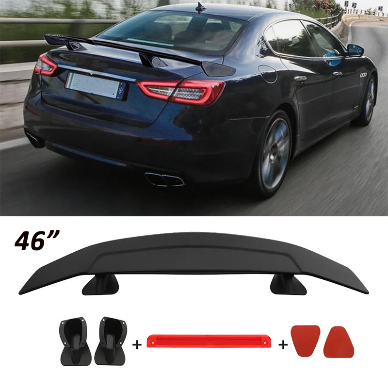 Matte 46" Rear Trunk Spoiler Racing Wing Lip GT Style For Maserati Ghibli 14-23