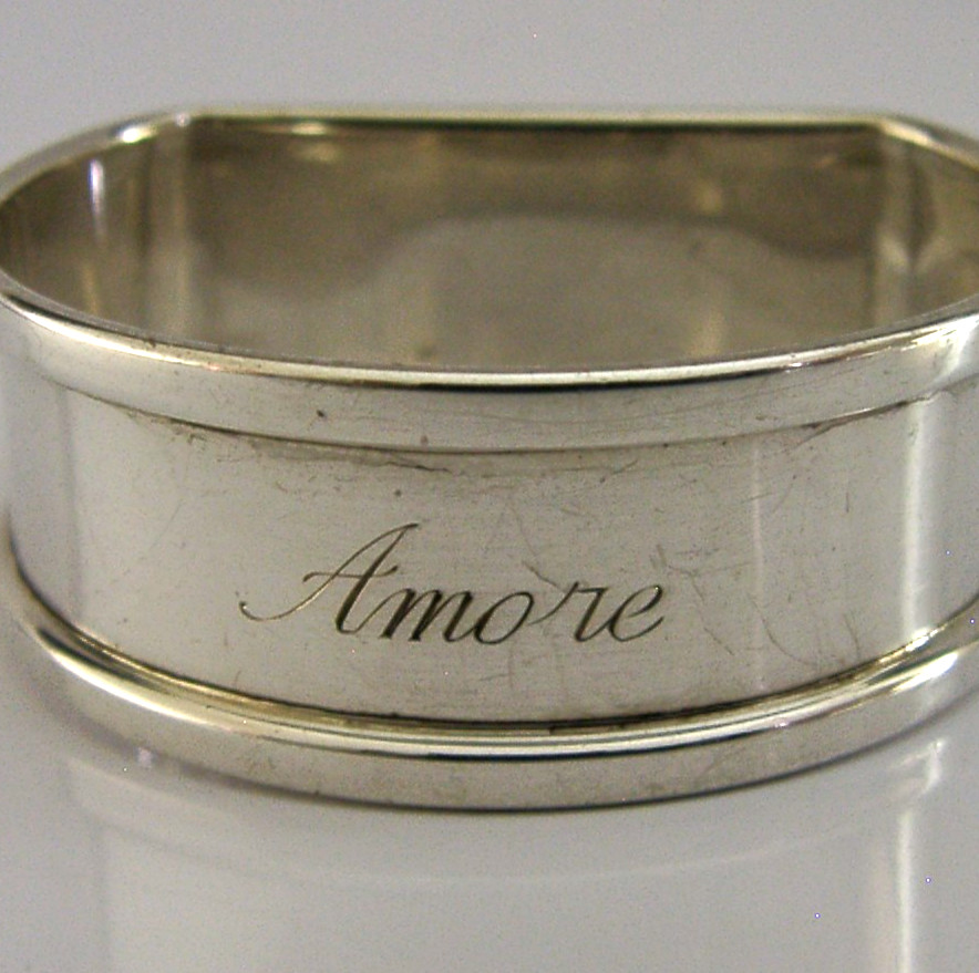 STERLING SILVER 'AMOURE' LOVE NAPKIN RING 1939 ART DECO