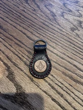 Handmade Masonic Leather Keychain