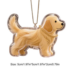 Cartoon Dog Shape Dog Hair Storage Box Transparent Hair Grooming Pet Hair Keycha
