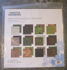 Creative Memories 12x12 DEEP IN THE WOODS TEXTURE Designer Paper Pack 12 2021
