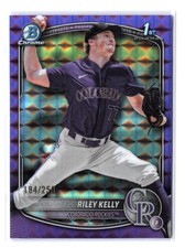 Riley Kelly (RC) 184/250 1st Color Match Purple Geometric 2025 Bowman