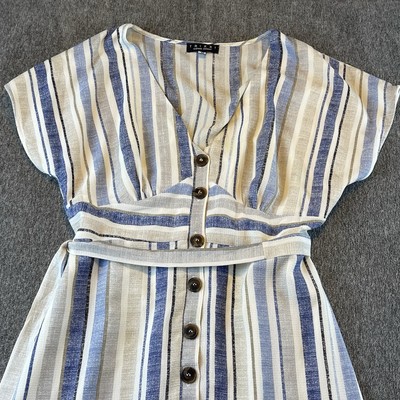 Trixxi Striped Dress XL Preppy Normcore Minimalist Office 60 s Retro