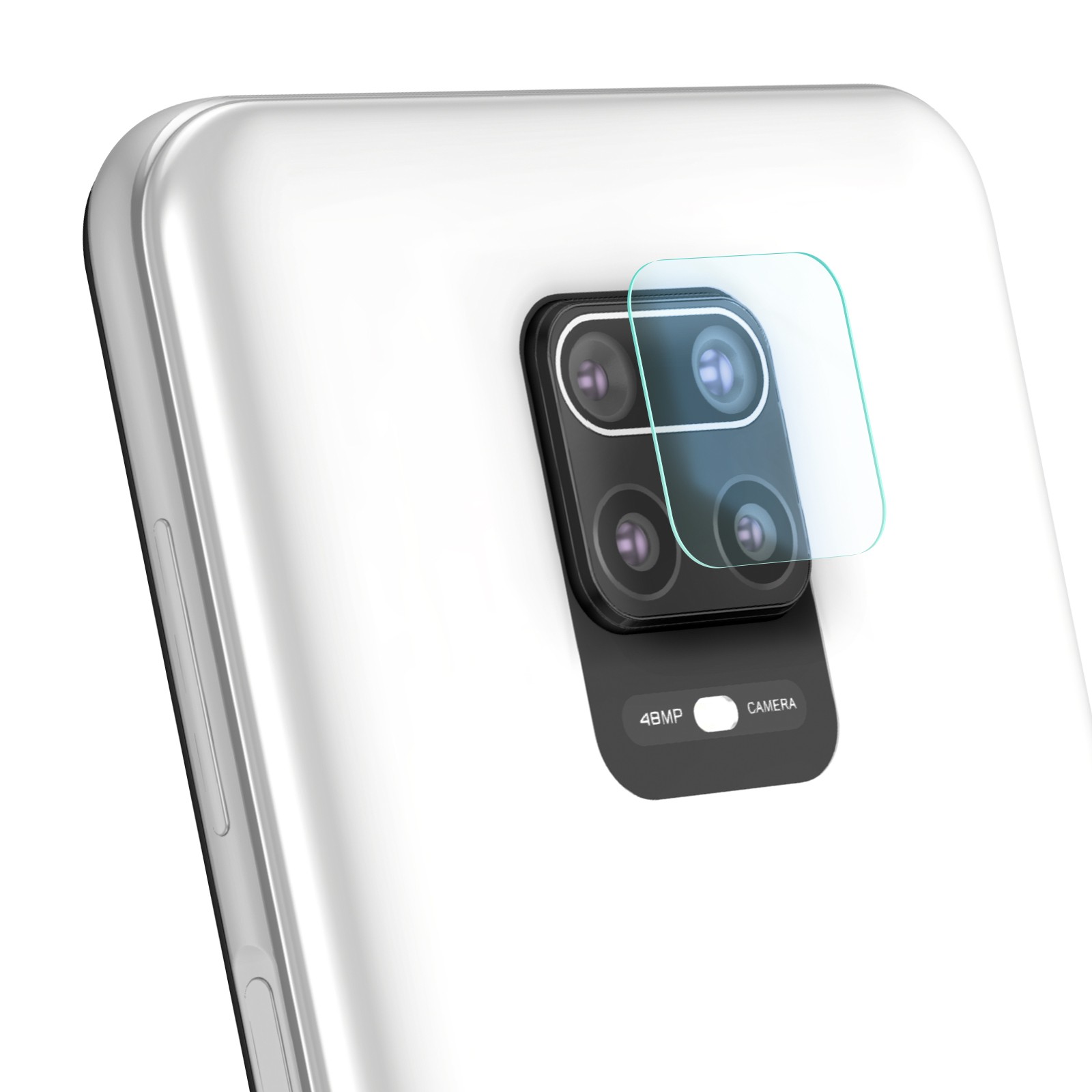 Protection caméra Redmi Note 9 Pro en verre trempé transparent