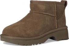 UGG Kids Ds' Classic Ultra Mini New Heights Boots Authentic Suede Booties Ankle