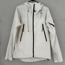 C.P. Company Jacket Mens Size 50 White Hood Pro-Tek Superflex Outer Layer