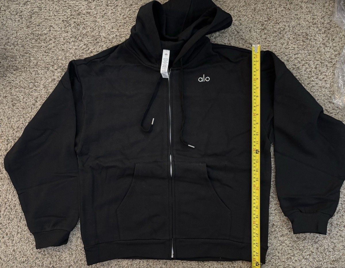 Alo Accolade Full Zip Hoodie - Black Size Large | eBay