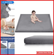 Baby Play Mat 50x50 Inch Extra Thick 1.3 Inch Memory Foam Non Slip Water