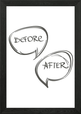 Vorher Nachher Rede Gerahmtes Wandbild Poster Leinwanddruck Bild