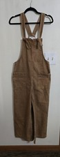 Pre-loved ZENANA Women's Beige Denim Wide-leg Overalls Sz S