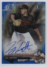 2017 Bowman Draft Chrome Pick Blue Wave Refractor 129/150 Zac Lowther Auto 3i2