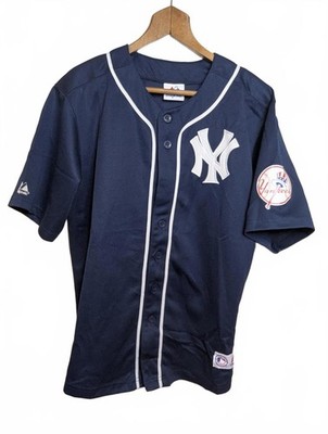 Majestic New York Yankees Derek Jeter Jersey Small Navy Baseball Shirt MLB