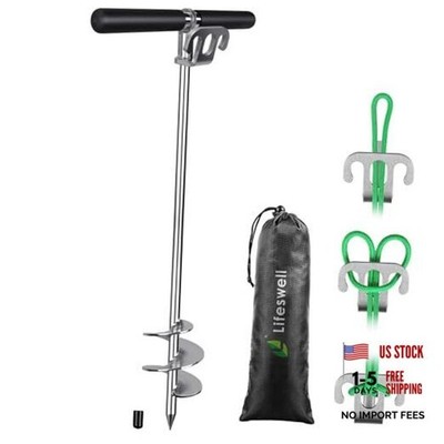 Sand Anchor for Boat, Stainless Steel Boat Beach Anchor, Screw in Sandbar 36''
