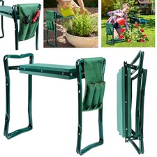 Steel Garden Kneeler Gardening Knee Pad Foam Seat Portable Bag Folding Stool New