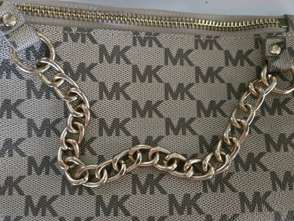 Michael Kors MK Signature Logo Belt Bag Pouch Wristlet Fanny Pack Leather Clutch - Image 2 of 4