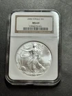2002 American Silver Eagle Dollar $1 Graded NGC MS69 BU 1oz Silver Coin (1559)