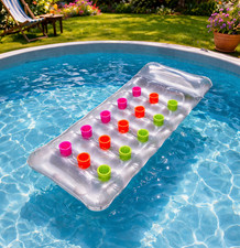 Inflatable Clear Lounger Lilo Float Swimming Pool Air Bed Mat, Pool Inflatable