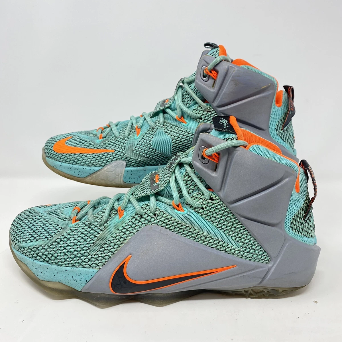 NIKE LEBRON XII SIZE 10.5 NSRL SOUTH BEACH 684593 301 Miami Dolphins LA LAKERS