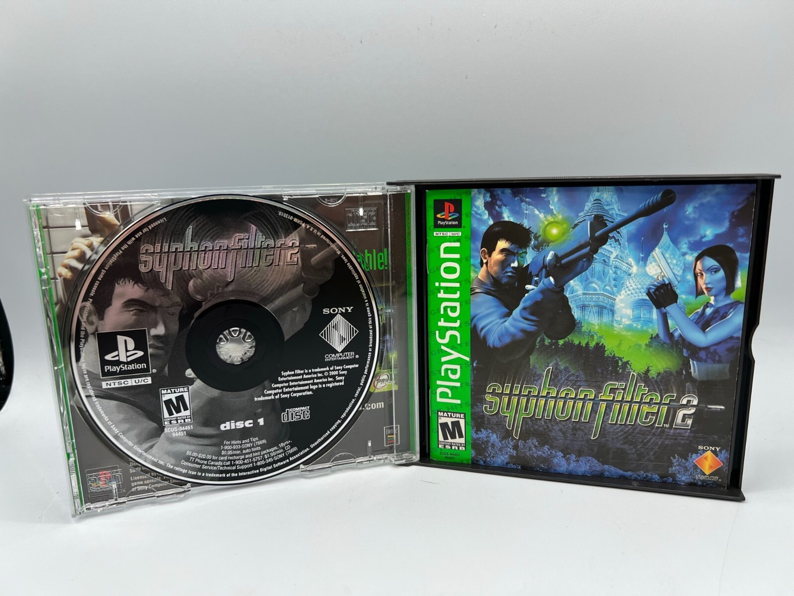 Syphon Filter 2 PlayStation 1 PS1 Greatest Hits Complete INCLUDES EXTRA  GAME!